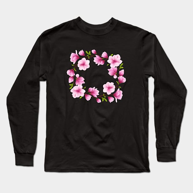 Magnolia Circle Long Sleeve T-Shirt by anema